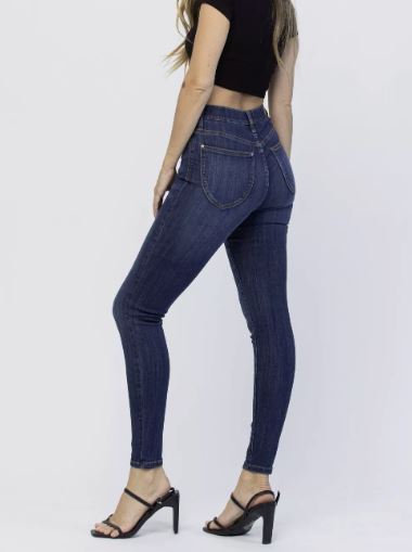 JUDY BLUE   High Waist Pull-On w/ Front + Back Patch Pockets Skinny Denim 88539