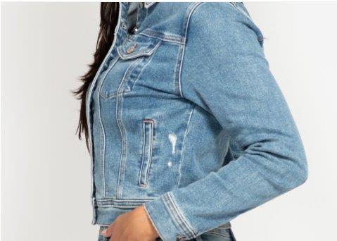 JUDY BLUE CLASSIC VINTAGE WASH DENIM JACKET