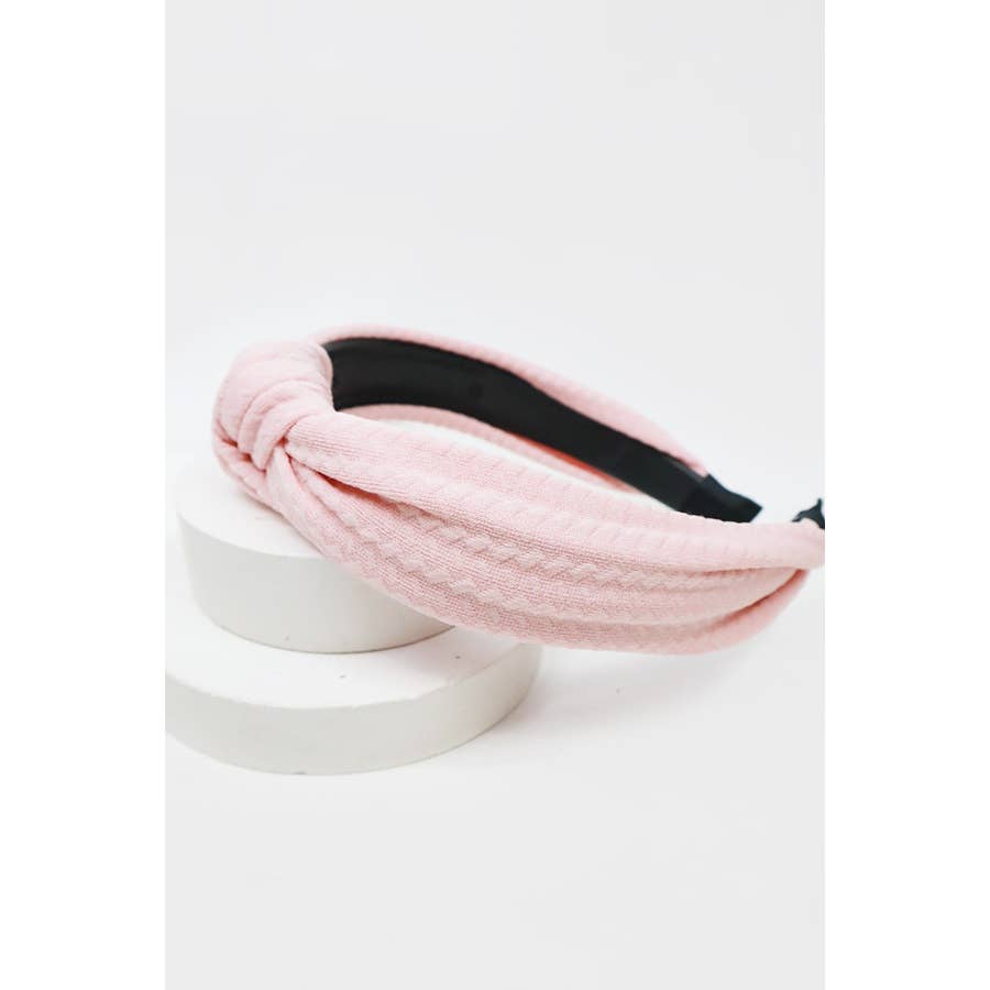 Love and Repeat - Soft Tone Textured Knotted Solid Headband